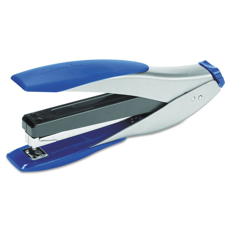 Swingline Stapler, SmartTouch Desktop Stapler, Reduced Effort, 25 Sheets, Full Strip, Silver/Blue (S7066525) - Image 2